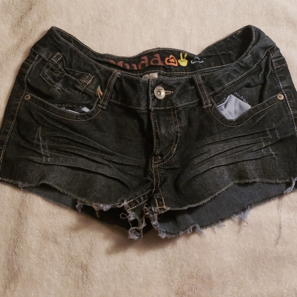 Jean shorts.